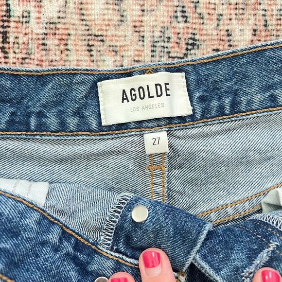 AGOLDE Dee Vintage High Rise Rolled Hem Short in Enamour, 27 - Picture 2 of 3